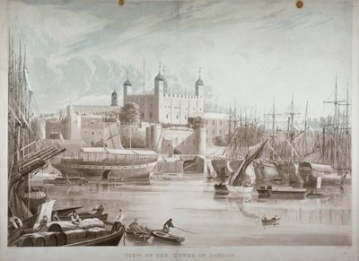 Lontoon Tower, 1819. tekijältä Daniel Havell