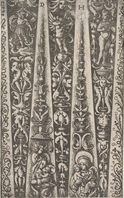 Suunnittelu Fluted Armorin kanaville, n. 1515. tekijältä Daniel Hopfer