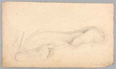 Piirustus, jalkaparin pohja, 1840 tekijältä Daniel Huntington
