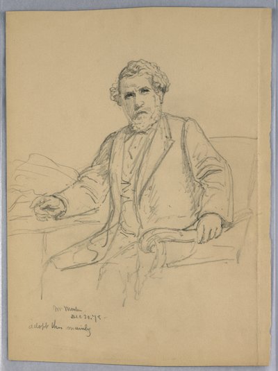 Piirustus, Charles J. Martin, 20. joulukuuta 1878. tekijältä Daniel Huntington