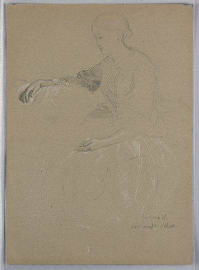 Piirros, rouva William Wright ja lapsi, 1857 tekijältä Daniel Huntington