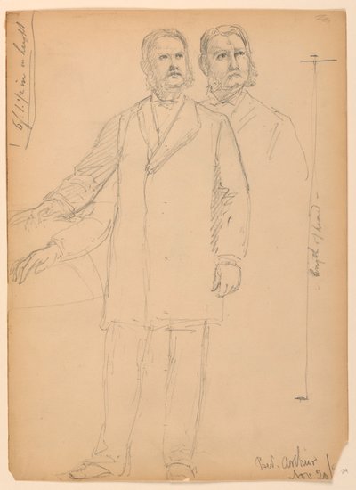 Piirros, presidentti Chester A. Arth, 1850 tekijältä Daniel Huntington