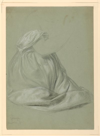 Piirustus, luonnos "A Magdalen", D, 19. marraskuuta 1852. tekijältä Daniel Huntington