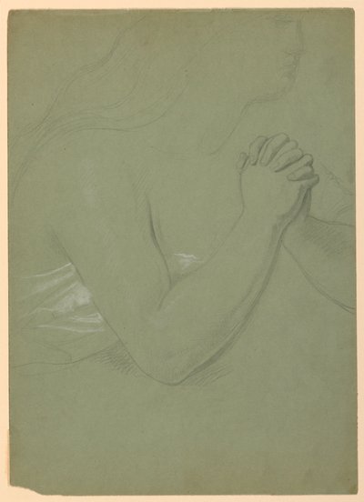 Piirros, luonnos "A Magdalen", F, 1852. tekijältä Daniel Huntington