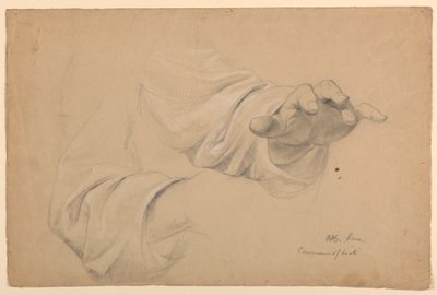 Piirustus, tutkimus "Communion of t", 1844 tekijältä Daniel Huntington