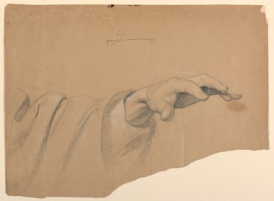 Piirustus, tutkimus "Communion of t", 1844 tekijältä Daniel Huntington