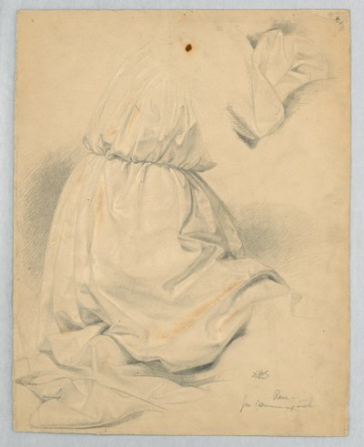 Piirustus, tutkimus "Communion of t", 1846 tekijältä Daniel Huntington