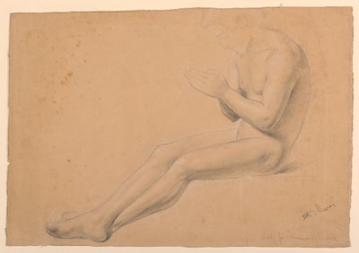 Piirros, tutkimus "Sairaiden ehtoollinen", 1844-45. tekijältä Daniel Huntington