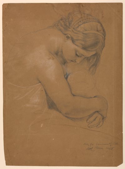Piirros, tutkimus "Sairaiden ehtoollinen", 1845. tekijältä Daniel Huntington