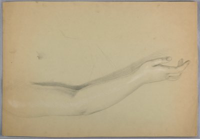 Piirustus, C-kappaleen kaksoiskappaleen luonnos, 1850. tekijältä Daniel Huntington