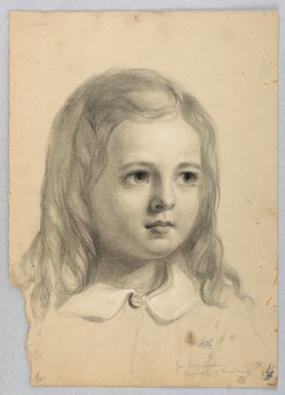 Piirustus, tutkimus "Christianan" kaksoiskappaletta varten, 1850. tekijältä Daniel Huntington