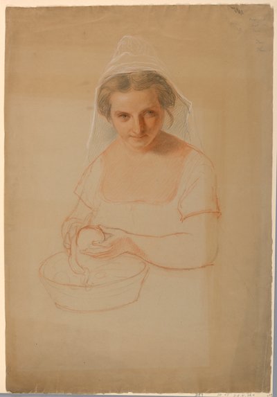 Piirustus, tutkimus "Ichabod Crane", 1861. tekijältä Daniel Huntington