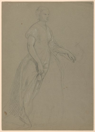 Piirustus, luonnos "Martha Washingtonin vastaanotto", 1860 tekijältä Daniel Huntington