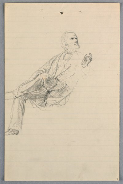 Piirros, Tutkimus "Tieteellinen ryhmä", 1858 tekijältä Daniel Huntington