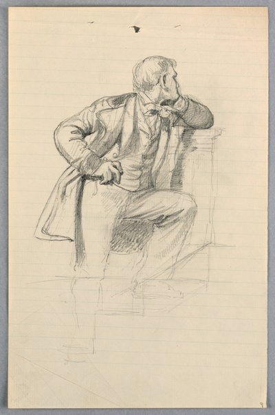 Piirros, Tutkimus "Tieteellinen ryhmä", 1858 tekijältä Daniel Huntington