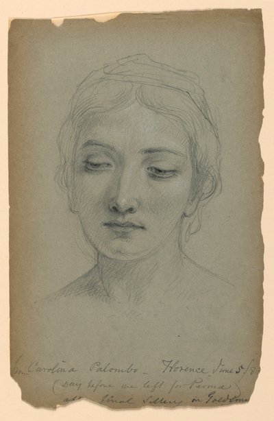 Piirustus, tutkimus "Kultaseppä", 5. kesäkuuta 1883. tekijältä Daniel Huntington