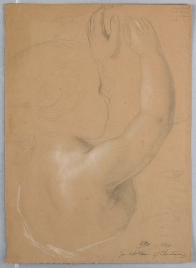 Piirustus, tutkimus "Christianan toiston" kaksoiskappaletta varten, 1850. tekijältä Daniel Huntington