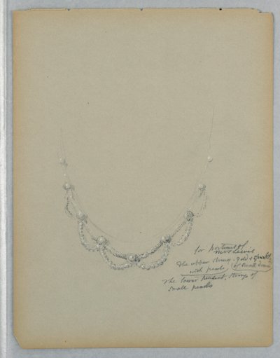 Piirros, Tutkimus kaulakorusta rouva George Lewisin muotokuvassa, 1800-luvun loppupuoli. tekijältä Daniel Huntington