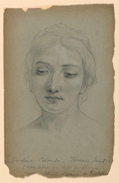 Luonnos Carolina Palombosta, tutkielma "The Goldsmith