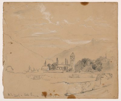 Luonnos Villeneuvesta, Genevejärvestä tekijältä Daniel Huntington