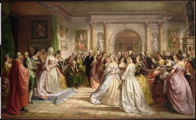 Republikaanien tuomioistuin (Lady Washingtonin vastaanotto) 1861 tekijältä Daniel Huntington