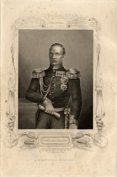 Prinssi Mihail Dmitrievich Gorchakovin muotokuva 1795-1861, 1856 tekijältä Daniel John Pound
