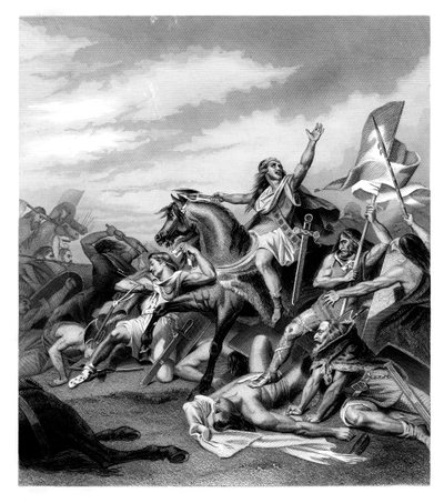 Tolbiacumin taistelu, 496 jKr., 1875 tekijältä Daniel John Pound