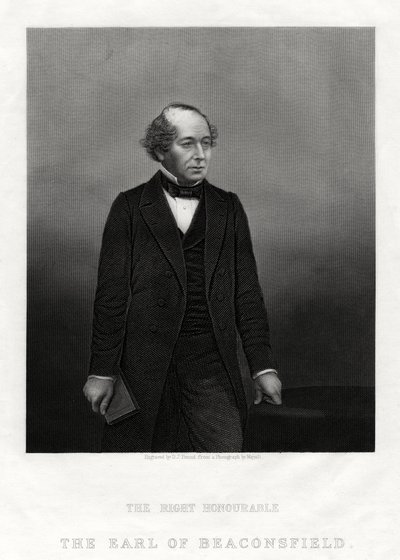 Benjamin Disraeli, Earl of Beaconsfield, pääministeri, 1880 tekijältä Daniel John Pound