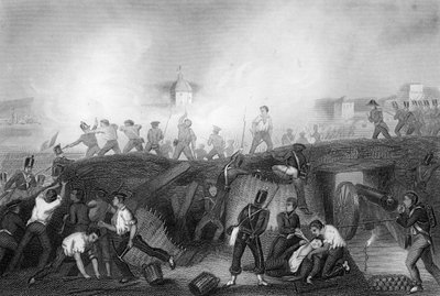 Ciudad Rodrigon vangitseminen, Espanja, niemimaan sota, 1812 c1857. tekijältä Daniel John Pound