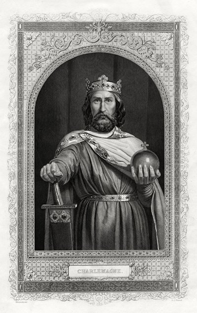 Kaarle Suuri, frankkien kuningas, 1875 tekijältä Daniel John Pound