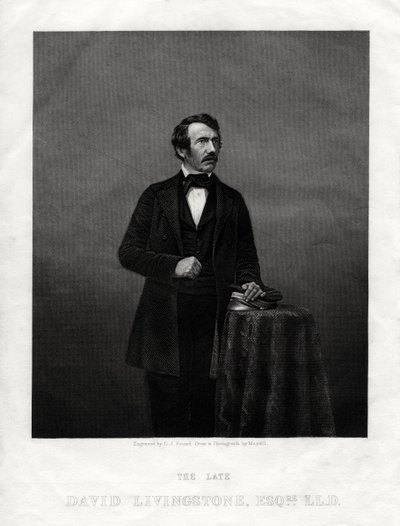 David Livingstone, skotlantilainen lähetyssaarnaaja ja Afrikan tutkimusmatkailija, 1880 tekijältä Daniel John Pound