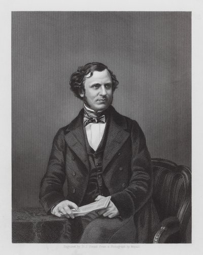 Edward Henry Stanley, lordi Stanley, brittiläinen poliitikko (kaiverrus). tekijältä Daniel John. Pound