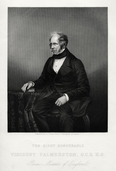 Henry John Temple, kolmas varakreivi Palmerston, brittiläinen valtiomies, vuodelta 1880 tekijältä Daniel John Pound
