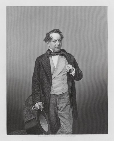 John Baldwin Buckstone, englantilainen näyttelijä ja näytelmäkirjailija (kaiverrus) tekijältä Daniel John. Pound