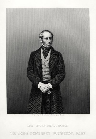 John Somerset Pakington, ensimmäinen paroni Hampton, englantilainen poliitikko, 1880. tekijältä Daniel John Pound