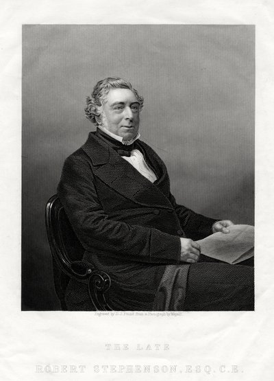 Robert Stephenson, englantilainen rakennusinsinööri, 1880 tekijältä Daniel John Pound