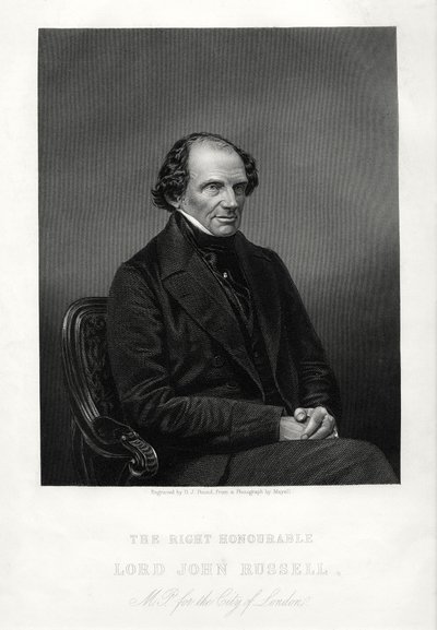 The Right Honorable John Russell, 1st Earl Russell, brittiläinen liberaali valtiomies, c1880 tekijältä Daniel John Pound