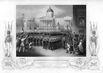 Grenadier Guardsin lähtö, Trafalgar Square, Lontoo, 1854 1857. tekijältä Daniel John Pound