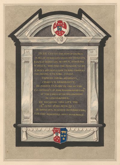 Memorial de George, Conde de Berkeley de Cranford Churchfinnish tekijältä Daniel Lysons