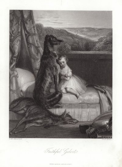 Uskollinen Gelert tekijältä Daniel Maclise