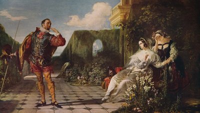 Malvolio ja kreivitär, c1840, c1915 tekijältä Daniel Maclise