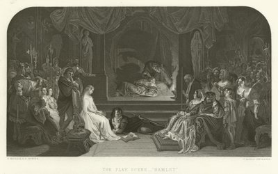 Näytelmäkohtaus Hamletissa tekijältä Daniel Maclise