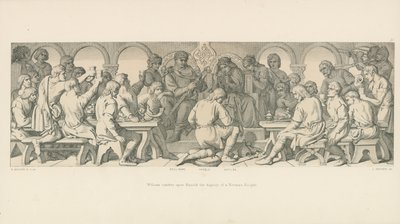 William myöntää Haroldille normanniritarin arvon tekijältä Daniel Maclise