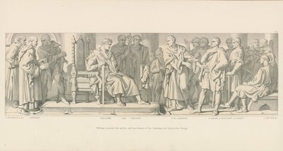 William konsultoi herttuakuntansa aatelisia ja kauppiaita saadakseen apua suunnittelussaan tekijältä Daniel Maclise