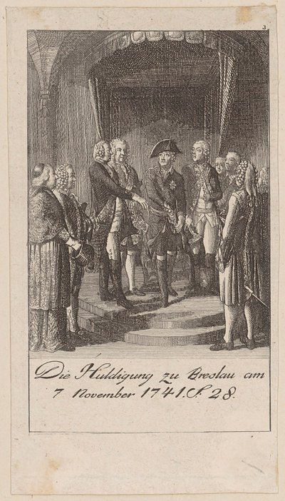 Kunnianosoitus Breslaussa 7. marraskuuta 1741 tekijältä Daniel Nikolaus Chodowiecki