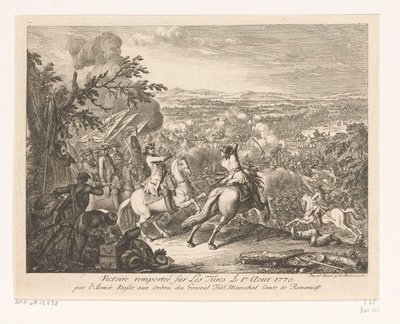 Kenraali Rumjantsevin voitto Cahulin taistelussa 1770 Victoire remportée sur les Turces Le 1.r Aout 1770 par l