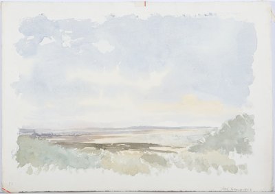 Pyhä saari, 1893 (kynä ja wc paperilla) tekijältä Daniel Oliver
