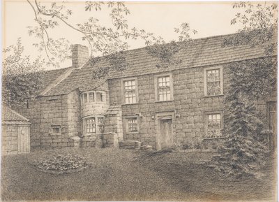 Vanha talo Corbyssa, Northumberlandissa, n. 1916 (hiili kortilla) tekijältä Daniel Oliver