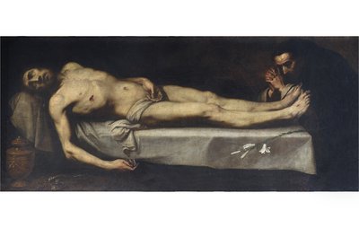 Kuollut Kristus ja pyhä Dominic de Guzman, 1623 tekijältä Daniele Crespi