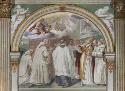 Pyhä Hugh ensimmäisen karthusialaisluostarin perustaja, 1629. tekijältä Daniele Crespi